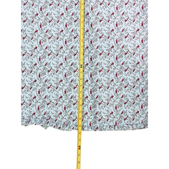 Rebecca Malone Women's Nightgown Medium Nightdress Lace & Button Red Robin Print - Picture 6 of 8